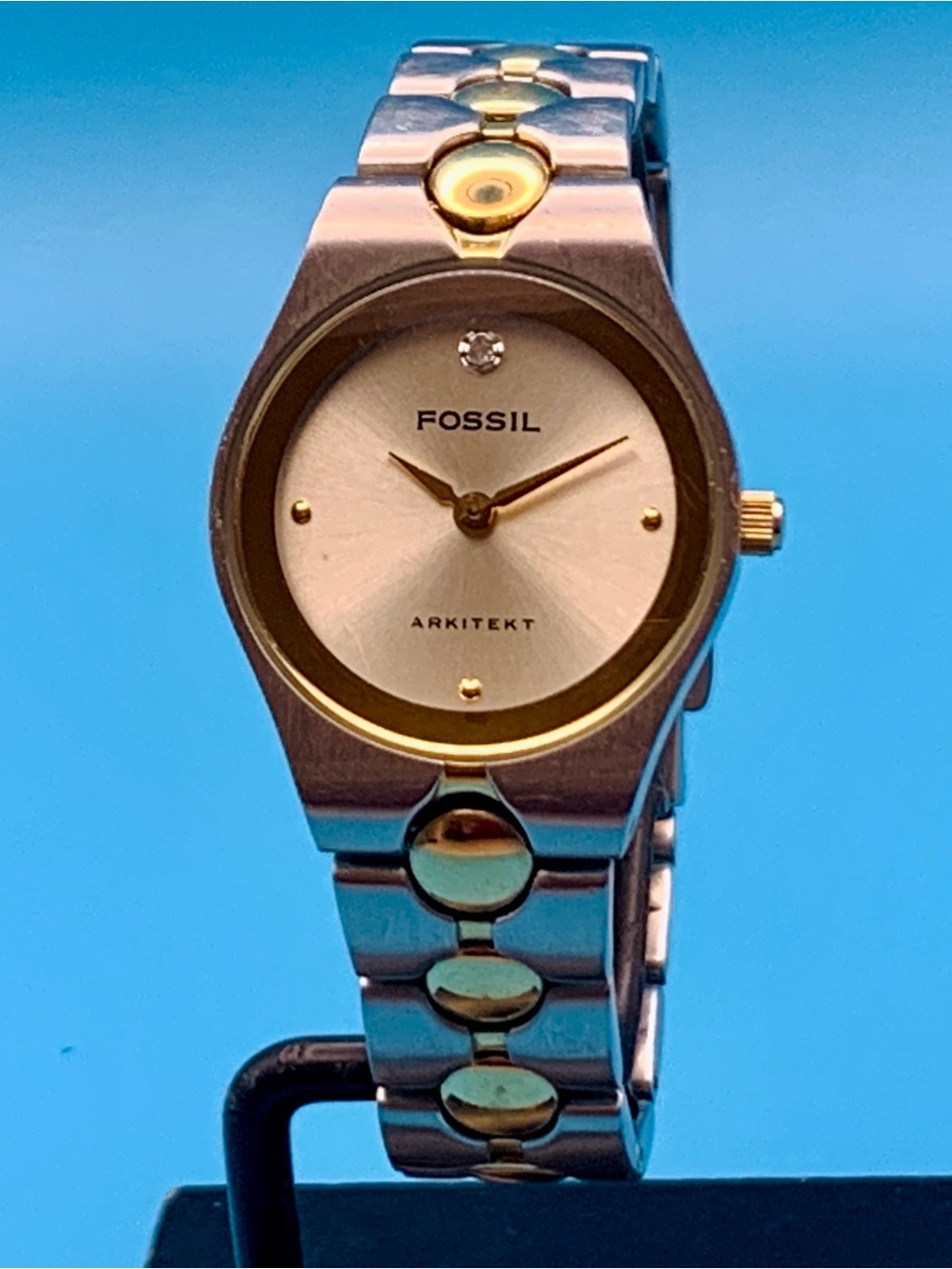 FOSSIL ARKITEKT FS-2858 Women’s Bracelet Wristwatch All St Steel Works New Batt